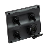 Панель переключателей, 3 шт. + 2 USB-разъема