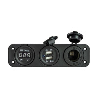 Прикуриватель + USB-разъем (1А и 2,1А) + вольтметр