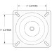 Основание для кресла, крепеж 5"x5", стойка 73 мм